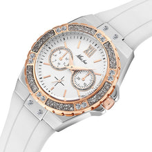 Load image into Gallery viewer, MISSFOX Watches Women Geneva Fashion Ladies Watch Luxury Diamond White Rubber Band Female Quartz Wristwatch Xfcs 2019 The New