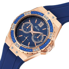 Load image into Gallery viewer, MISSFOX Watches Women Geneva Fashion Ladies Watch Luxury Diamond White Rubber Band Female Quartz Wristwatch Xfcs 2019 The New
