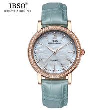 Load image into Gallery viewer, IBSO Brand Fashion Woman Watches Leather Strap Watch Women Luxury Crystal Diamond 2018 Quartz Wristwatches Montre Femme